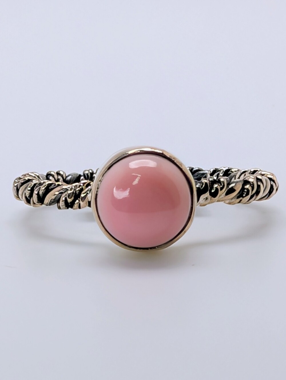 Pink Conch S925 Sterling Silver Ring Size 10 1/4